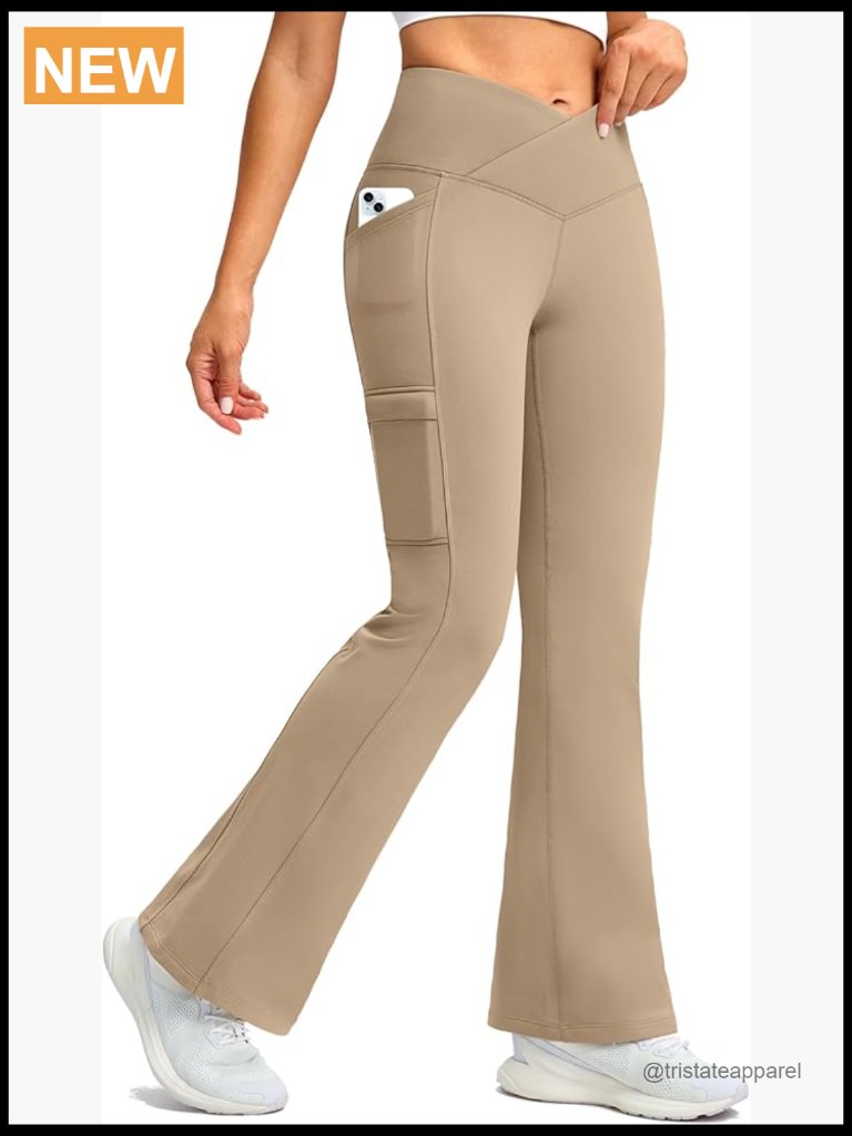 Fleece Lined Winter Pants Water Resistant Flare Leggings Hiking 4 Pockets